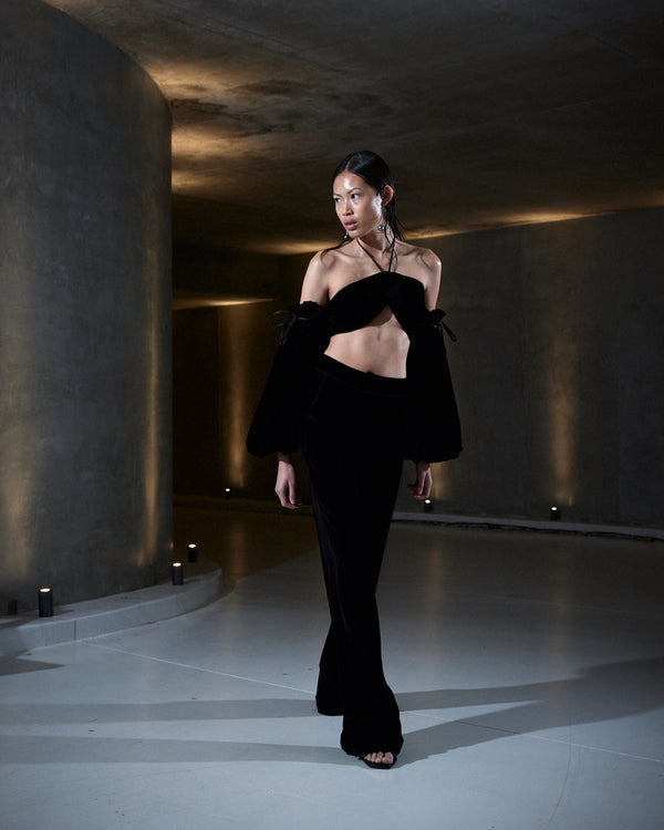 sleeping with jacques VELVET BOTTOM NOUVEAU BLACK