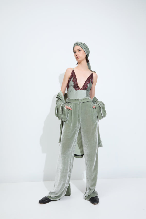 Sleeping With Jacques VELVET BOTTOMS SAGE