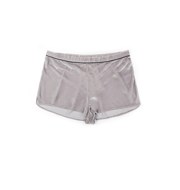 sleeping with jacques VELVET SHORT SHORTS PLATINUM