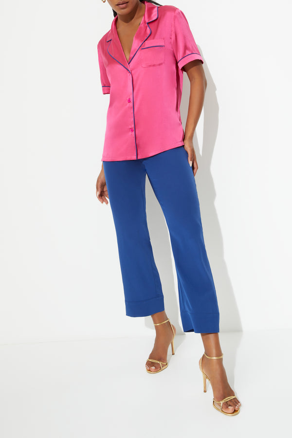 Sleeping With Jacques T-BOZ PJ SET [HOT PINK & MONACO BLUE