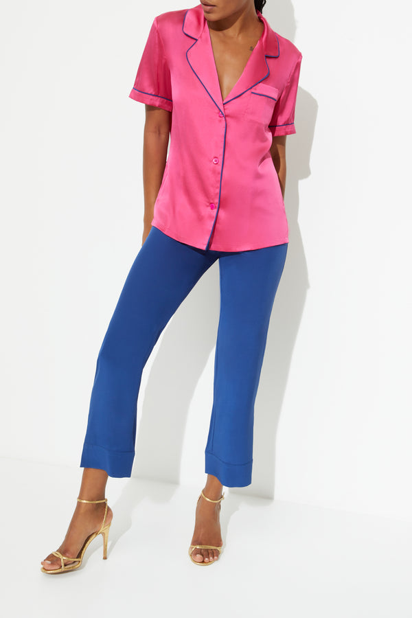 Sleeping With Jacques T-BOZ PJ SET [HOT PINK & MONACO BLUE