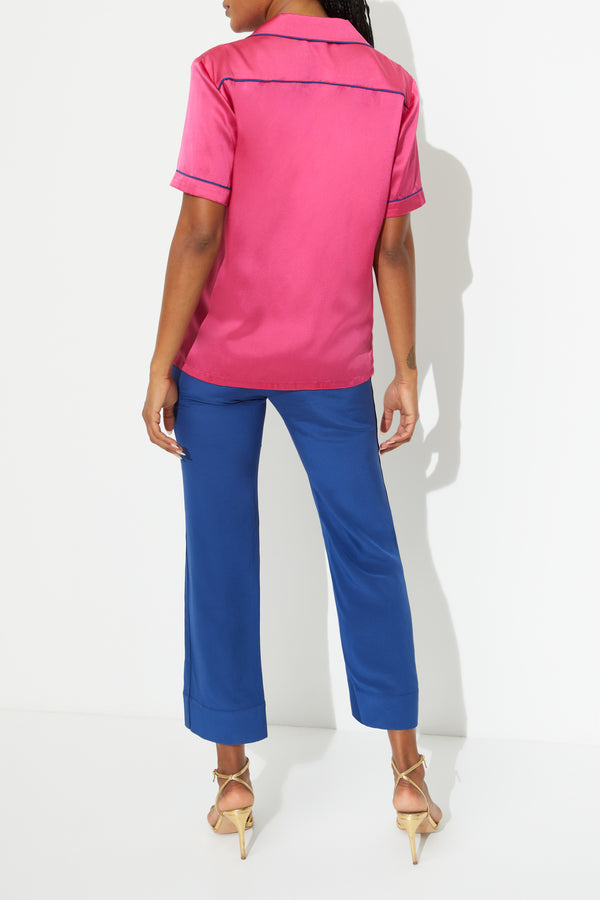Sleeping With Jacques T-BOZ PJ SET [HOT PINK & MONACO BLUE