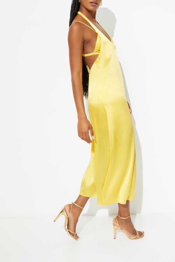 Sleeping With Jacques T-BOZ SLIP DRESS MIMOSA YELLOW