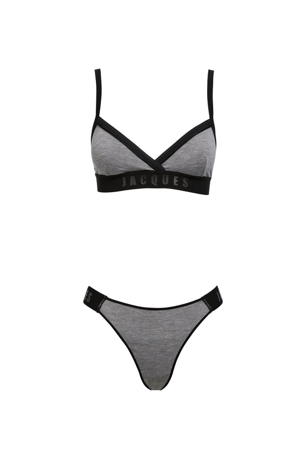 sleeping with jacques TREASURES SET GREY WITH BLACK