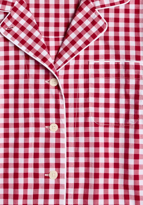 Sleepy Jones Corita Pajama Set In Large Red Gingham