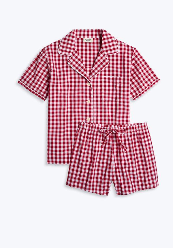 sleepy jones Corita Pajama Set in Large Red Gingham