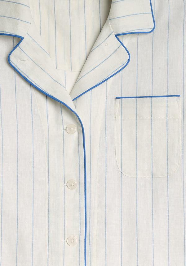 Sleepy Jones Corita Set In Linen-Cotton Baker Stripe