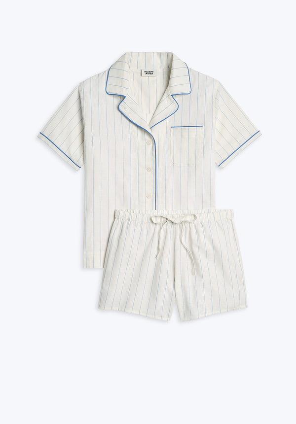 sleepy jones Corita Set in Linen-Cotton Baker Stripe