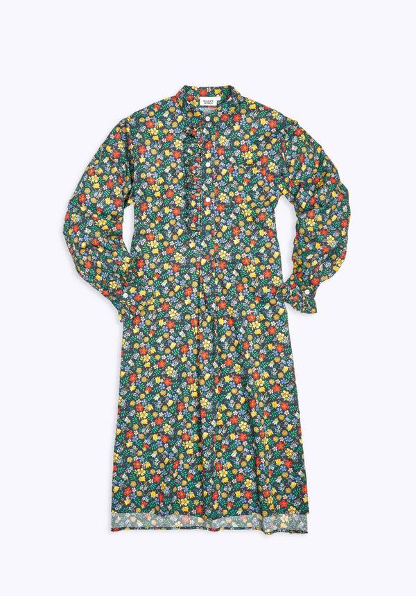 sleepy jones Cornett Gown in Liberty Edenham Floral Navy