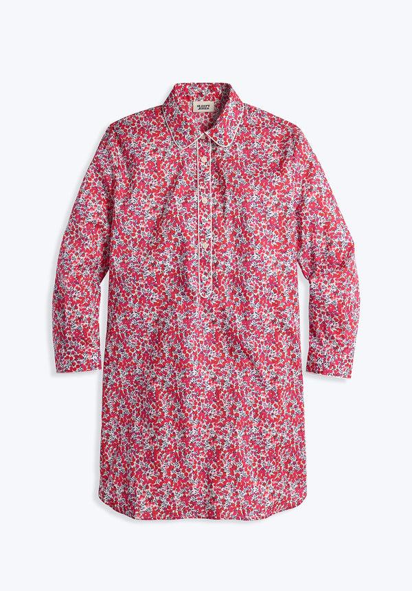 sleepy jones Elsa Night Shirt in Liberty Wiltshire Berries Red