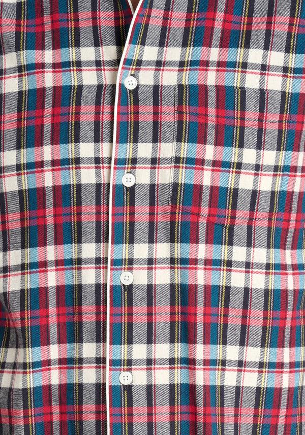 Sleepy Jones Henry Pajama Set In Flannel Taffeta Plaid