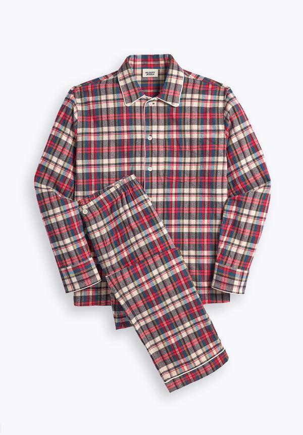 sleepy jones Henry Pajama Set in Flannel Taffeta Plaid