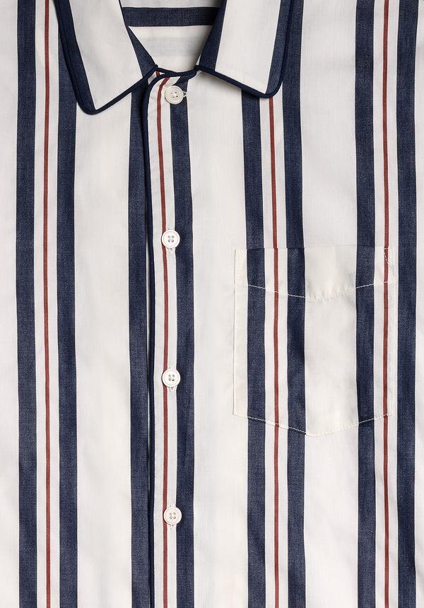 Sleepy Jones Henry Pajama Set In Nautical Regimental Stripe