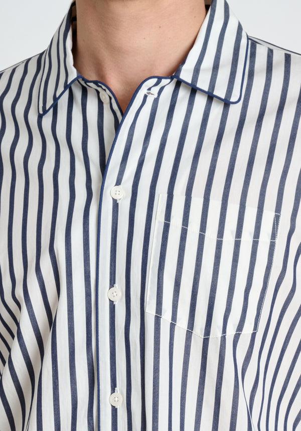 Sleepy Jones Henry Pajama Set In Navy Breton Stripe