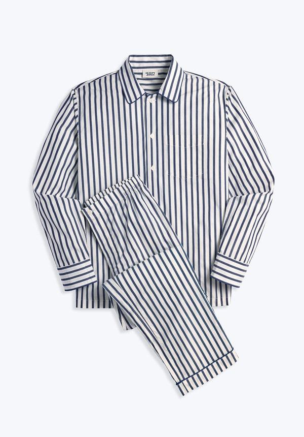 sleepy jones Henry Pajama Set in Navy Breton Stripe