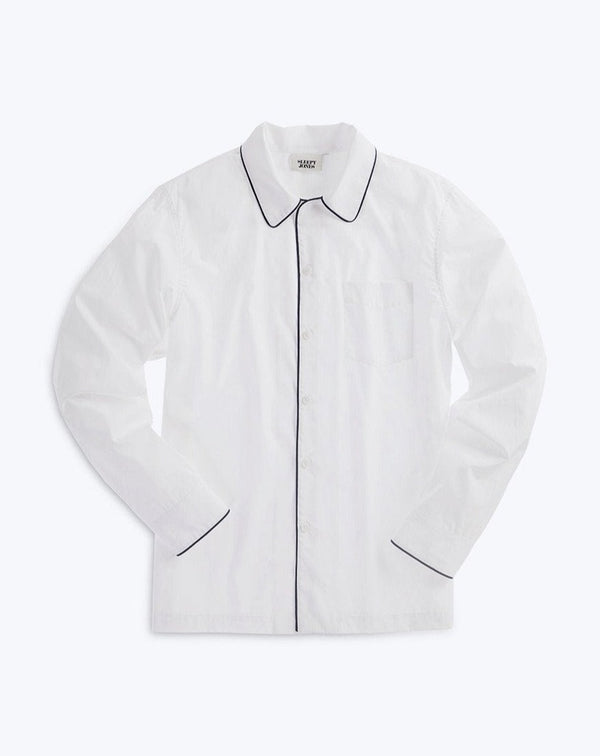 sleepy jones Henry Pajama Shirt in White End on End