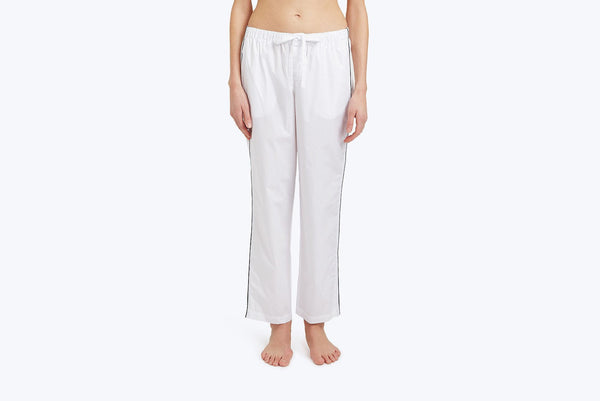 Sleepy Jones Marina Pajama Pant In White End On End