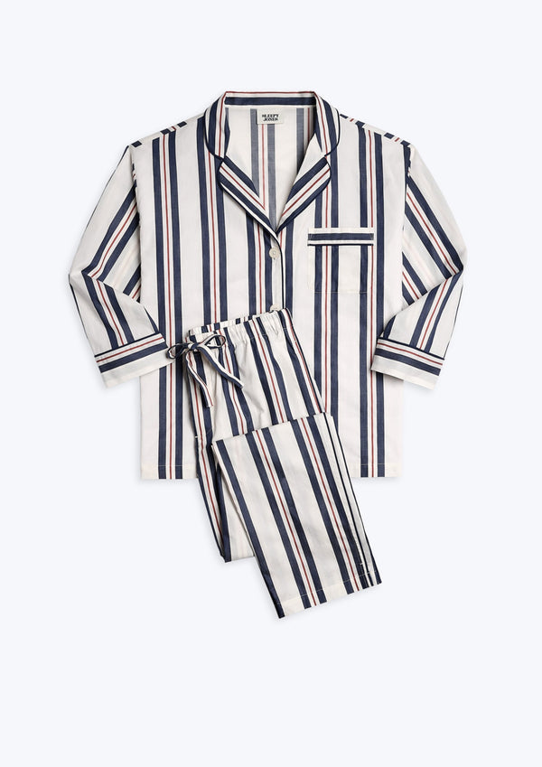 sleepy jones Marina Pajama Set in Nautical Regimental Stripe