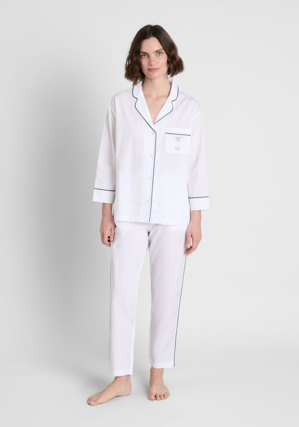 Sleepy Jones Marina Pajama Set In World's Best Mom Trophy