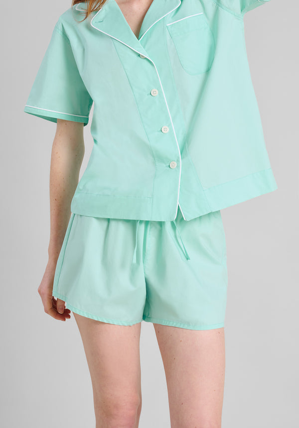 Sleepy Jones Corita Pajama Set In Bonaire Blue