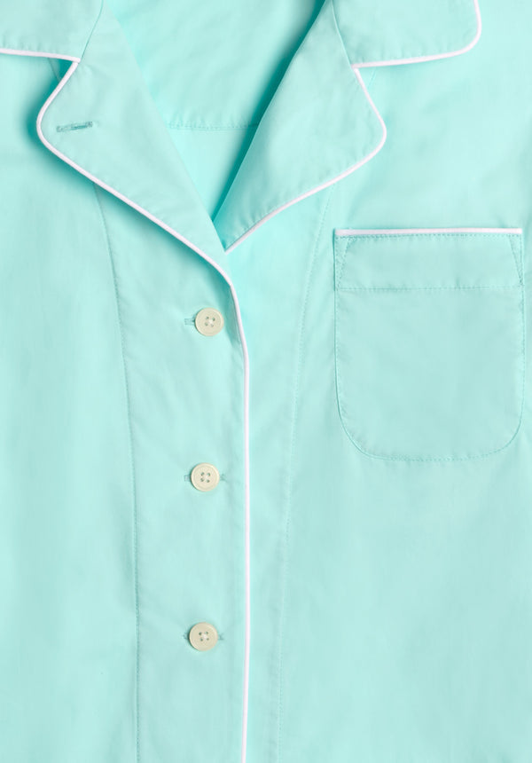 Sleepy Jones Corita Pajama Set In Bonaire Blue