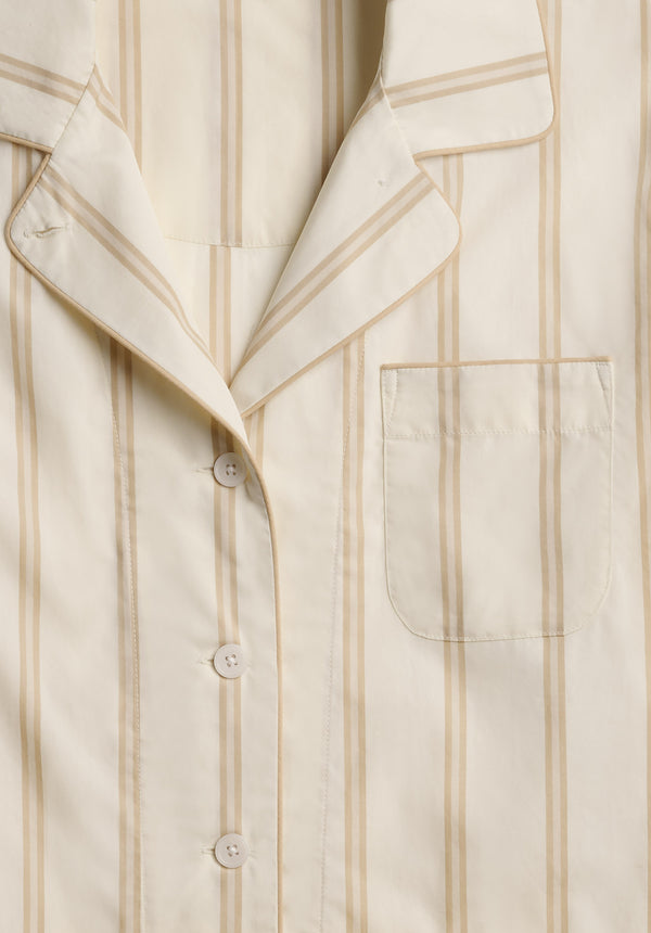 Sleepy Jones Corita Set In Sand & Cream Stripe