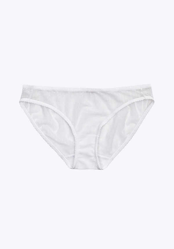 sleepy jones Goldin Bikini in White Swiss Dot