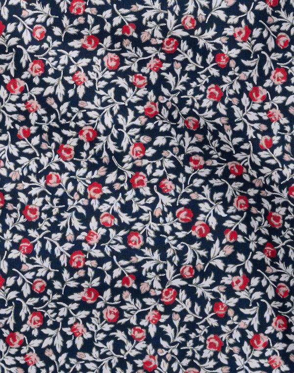 Sleepy Jones Gus Boxer In Bed Of Roses Navy