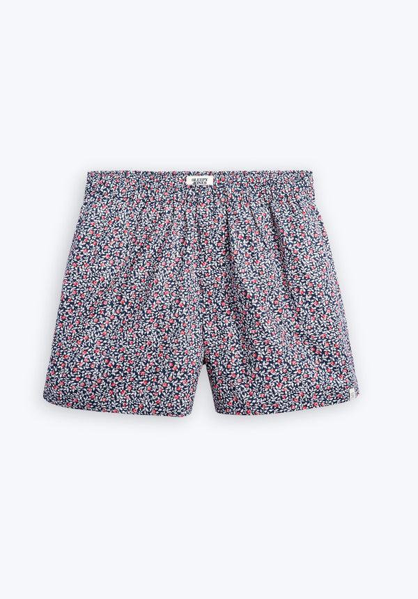 sleepy jones Gus Boxer in Bed of Roses Navy