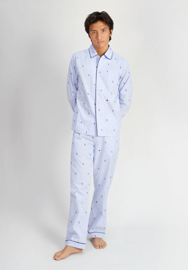 Sleepy Jones Henry Pajama Set In Black Sheep