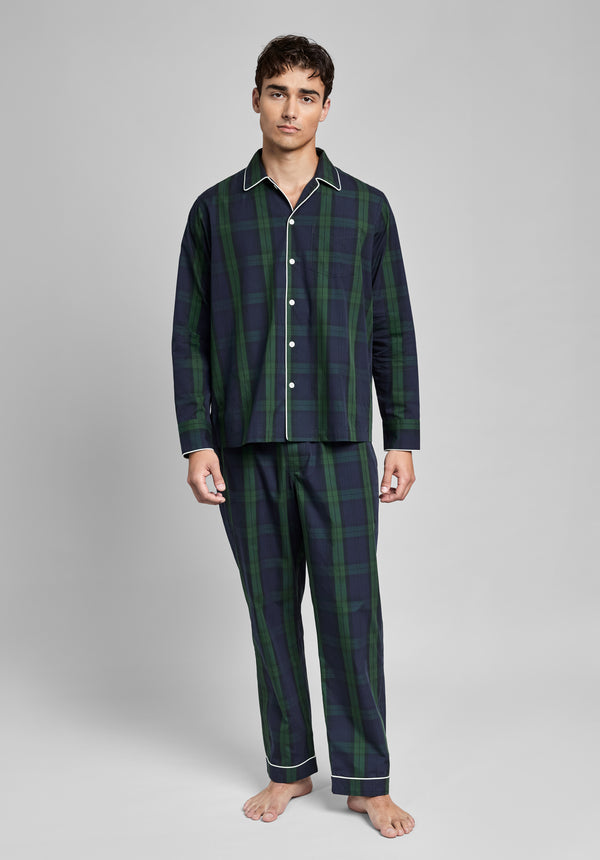 Sleepy Jones Henry Pajama Set In Blackwatch