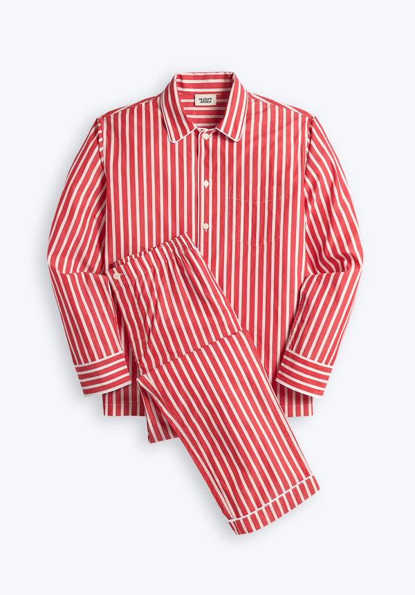 sleepy jones Henry Pajama Set in Red Breton Stripe