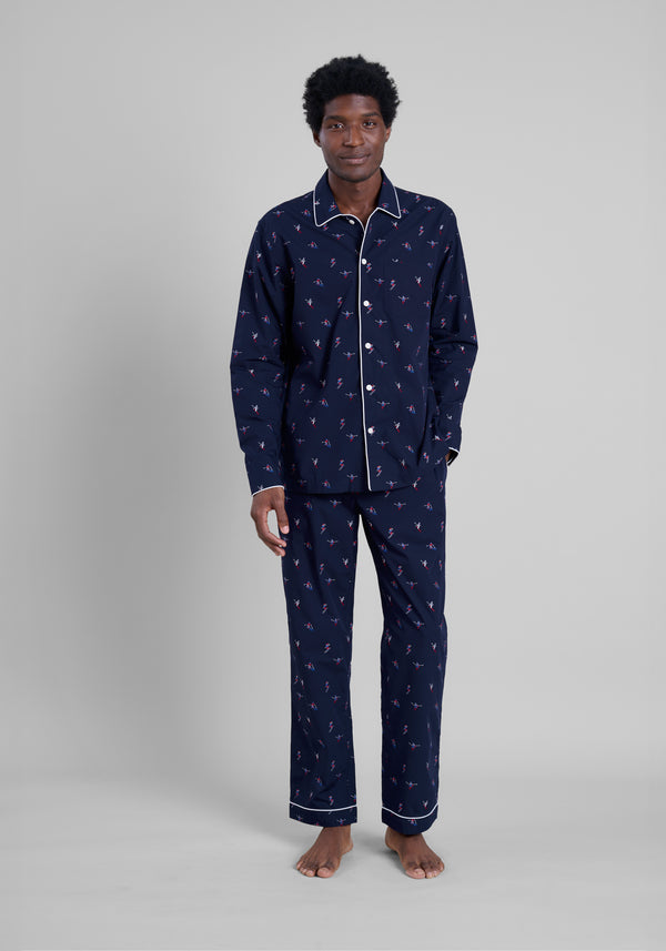 Sleepy Jones Henry Pajama Set In Skier Jacquard