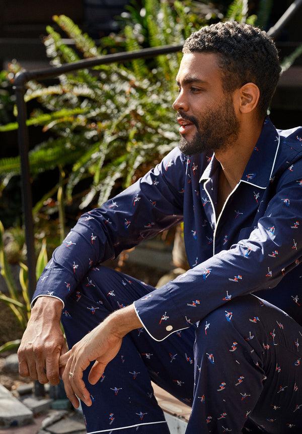Sleepy Jones Henry Pajama Set In Skier Jacquard