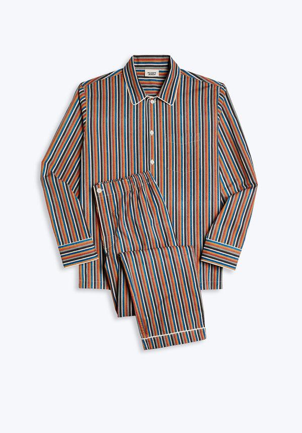 sleepy jones Henry Pajama Set in Woodblock Stripe