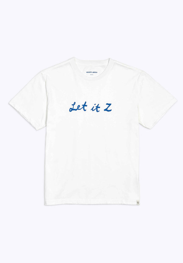 sleepy jones Let it Z T-Shirt in White