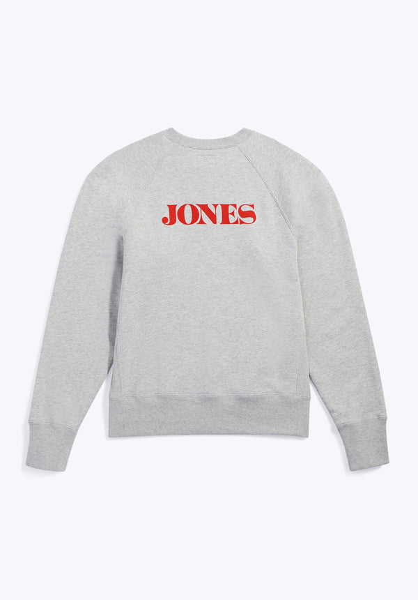 Sleepy Jones Logo Sweatshirt In Heather Grey