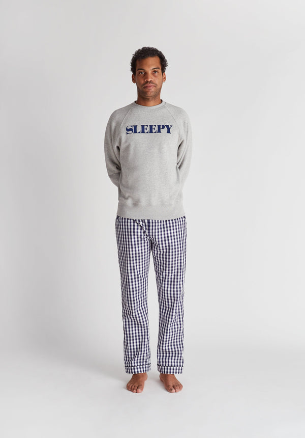 Sleepy Jones Logo Sweatshirt In Heather Grey