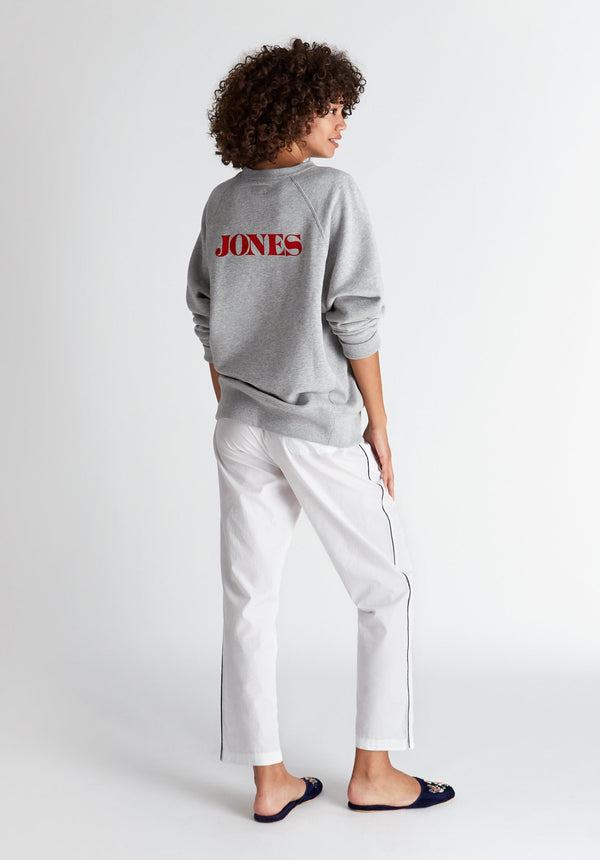 Sleepy Jones Logo Sweatshirt In Heather Grey