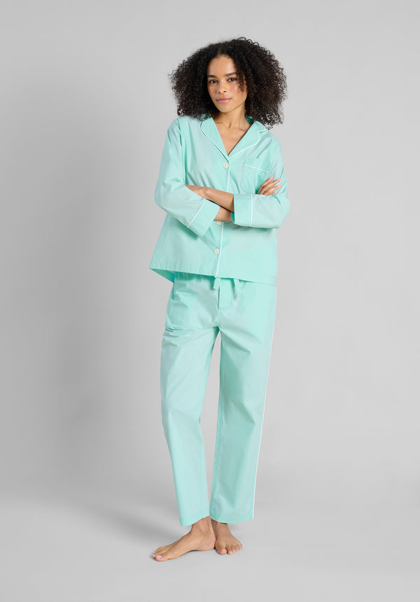 Sleepy Jones Marina Pajama Set In Bonaire Blue
