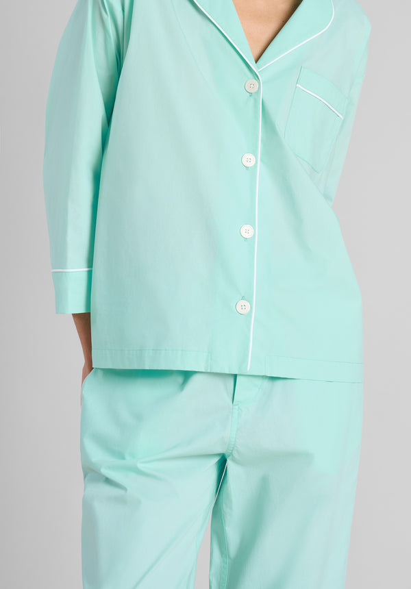 Sleepy Jones Marina Pajama Set In Bonaire Blue