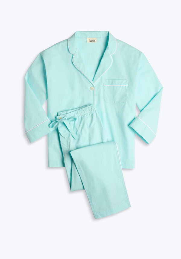 sleepy jones Marina Pajama Set in Bonaire Blue