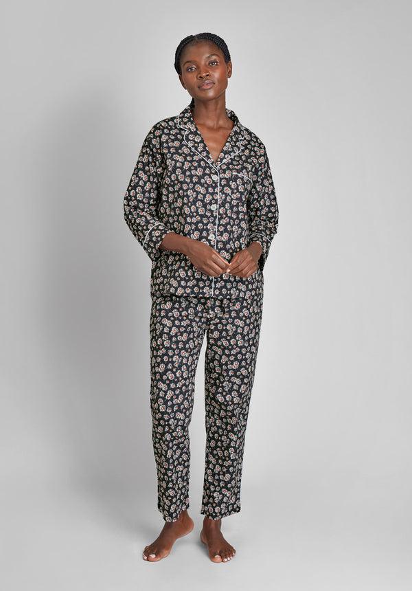 Sleepy Jones Marina Pajama Set In Daisy Print