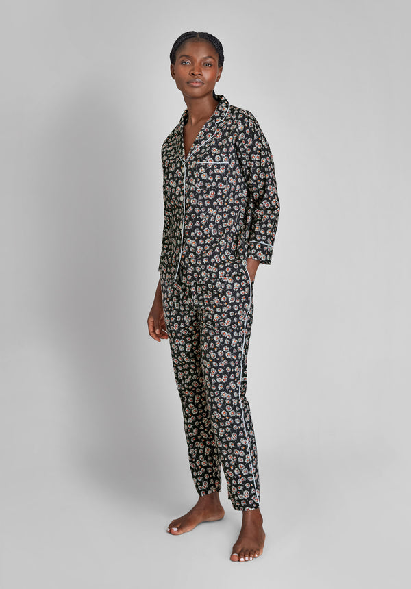 Sleepy Jones Marina Pajama Set In Daisy Print
