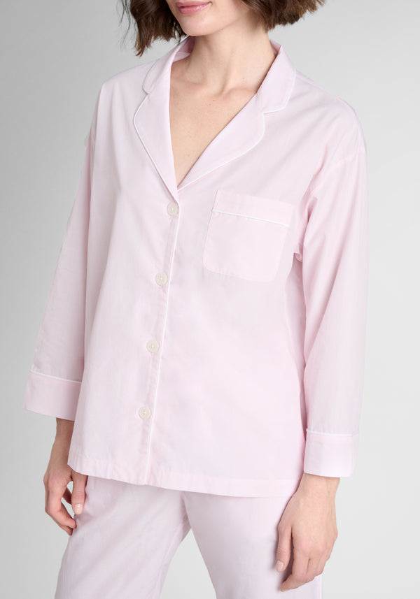 Sleepy Jones Marina Pajama Set In Pink End On End