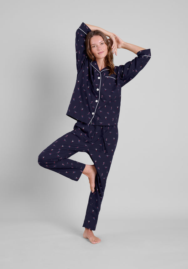Sleepy Jones Marina Pajama Set In Skier Jacquard