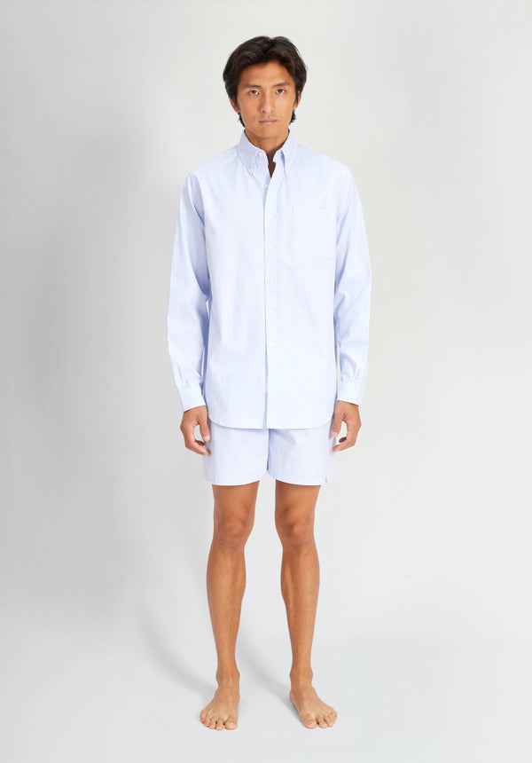 Sleepy Jones Penn Shirt In Blue Oxford
