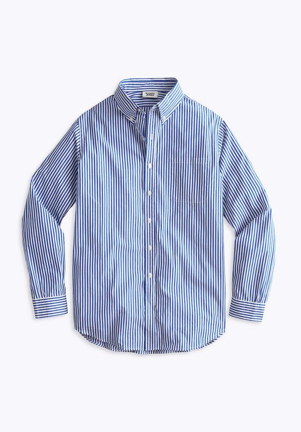 sleepy jones Penn Shirt in Blue & White Stripe