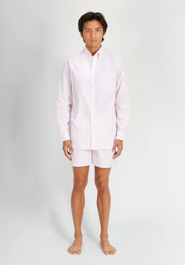 Sleepy Jones Penn Shirt In Pink Oxford