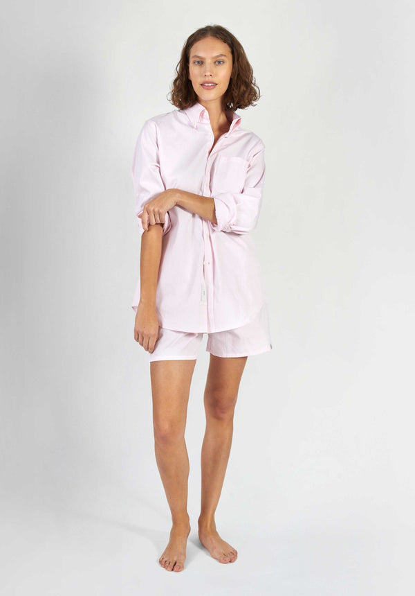 Sleepy Jones Penn Shirt In Pink Oxford